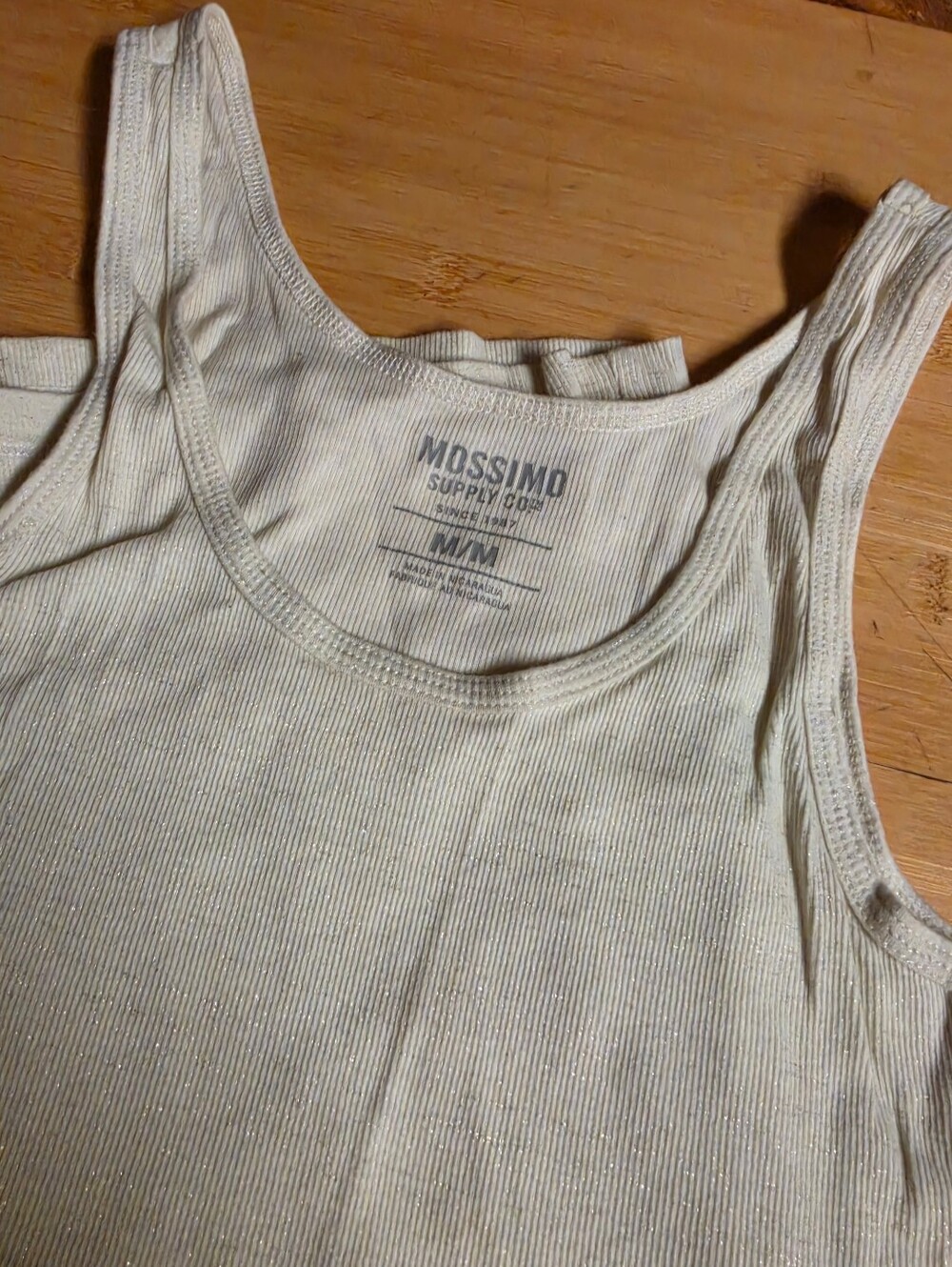 VTG Mossimo Supply Co Shimmer Metallic Ribbed Tank Top Dress Medium M